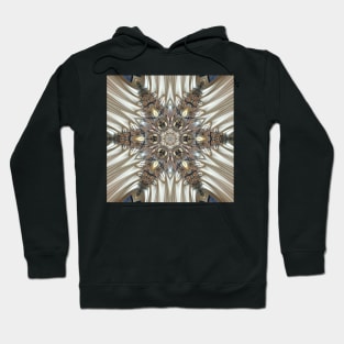 detailed and ornate art nouveau styled pattern in grey brown blue and beige Hoodie